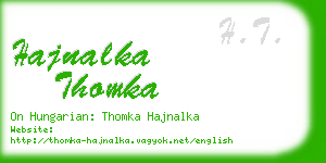 hajnalka thomka business card